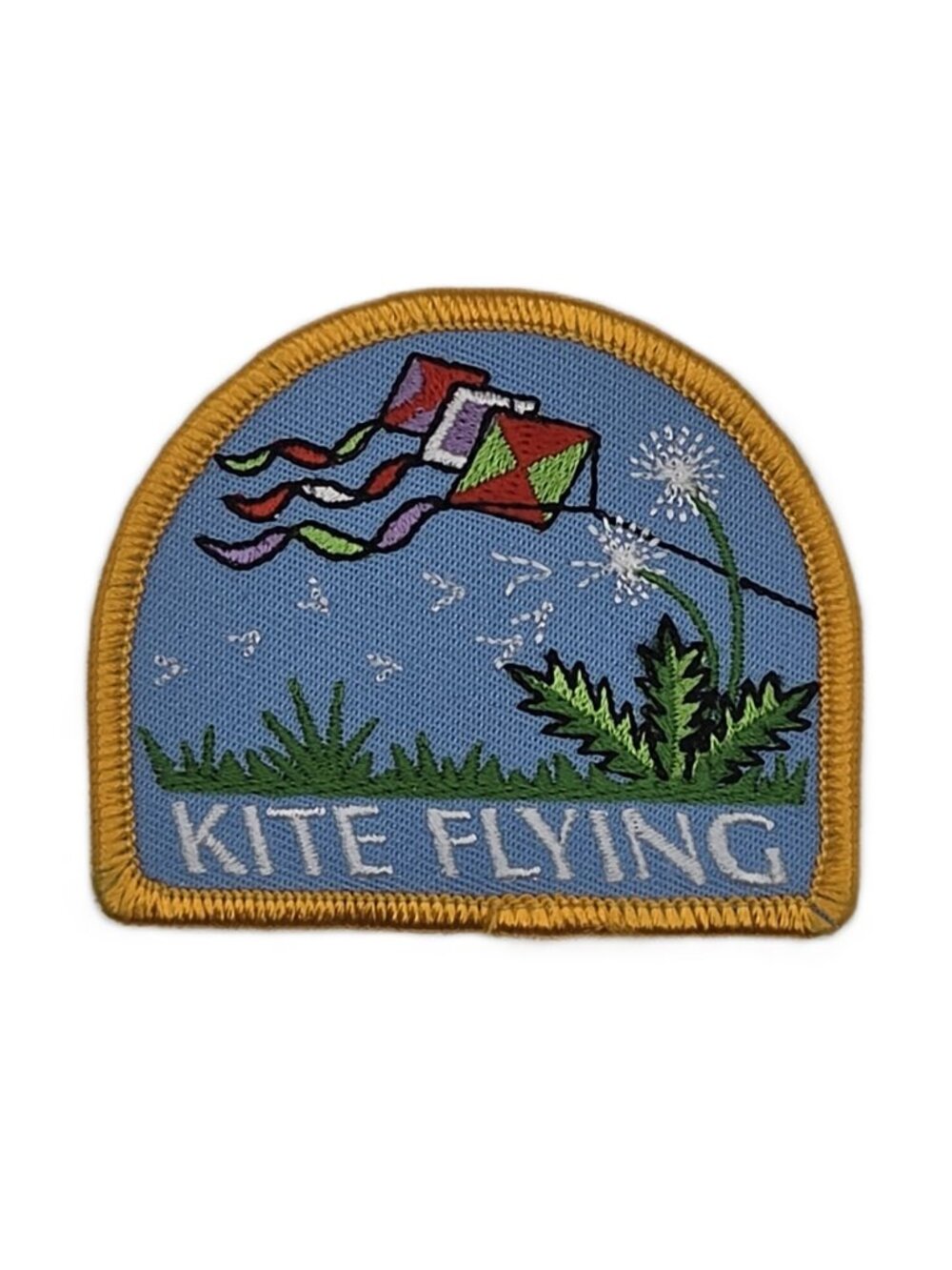 Kite Flying Outdoor Activity Fun Patch Kites Dandelions Embroidered NOS